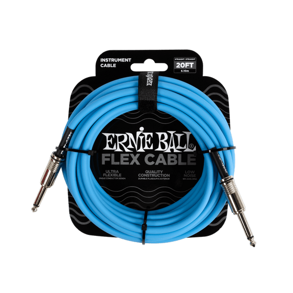Ernie Ball FLEX INSTRUMENT CABLE STRAIGHT/STRAIGHT 20FT