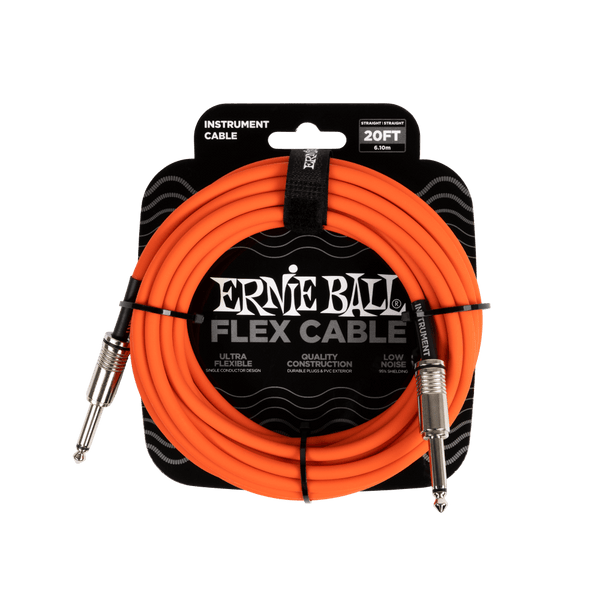 Ernie Ball FLEX INSTRUMENT CABLE STRAIGHT/STRAIGHT 20FT
