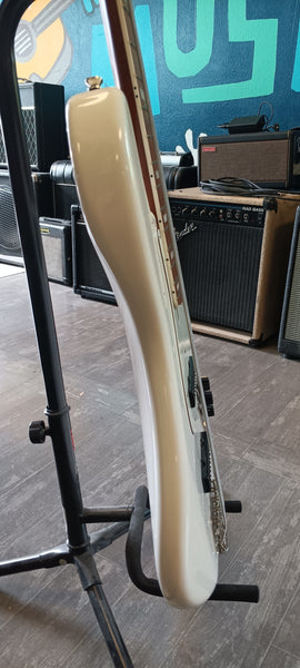 Modern Vintage MVJ5-75 ’70s Vintage 5-String Electric Bass Guitar – Olympic White