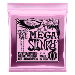 Ernie Ball Mega Slinky Nickel Wound Electric Guitar Strings, 10.5–48 Gauge