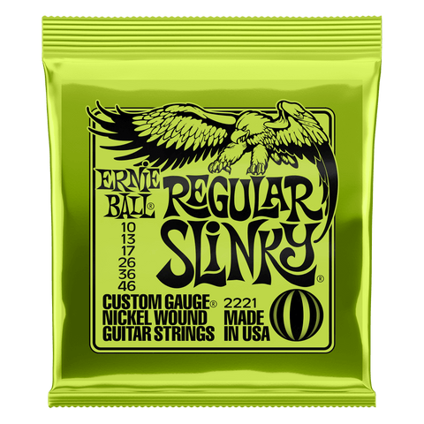 Ernie Ball Regular Slinky Nickel Wound Electric Guitar Strings, 10–46  Gauge