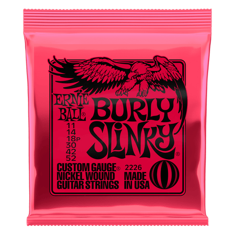 Ernie Ball Burly Slinky Nickel Wound Electric Guitar Strings, 11–52 Gauge