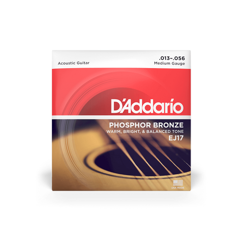 D'Addario 13–56 Medium, Phosphor Bronze Acoustic