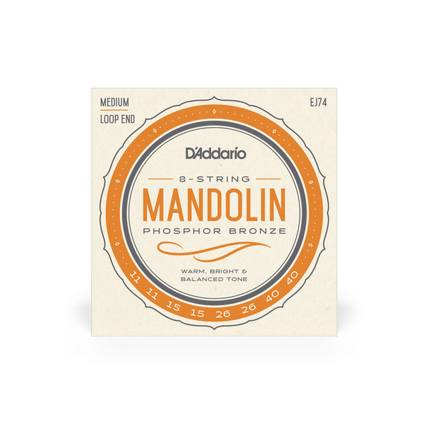 D'Addario 8-String Mandolin Medium Loop End