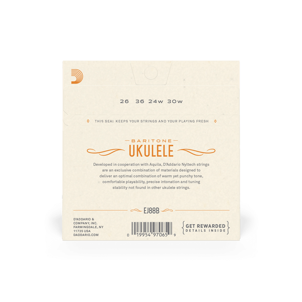 D'Addario Baritone Ukulele NYLtech