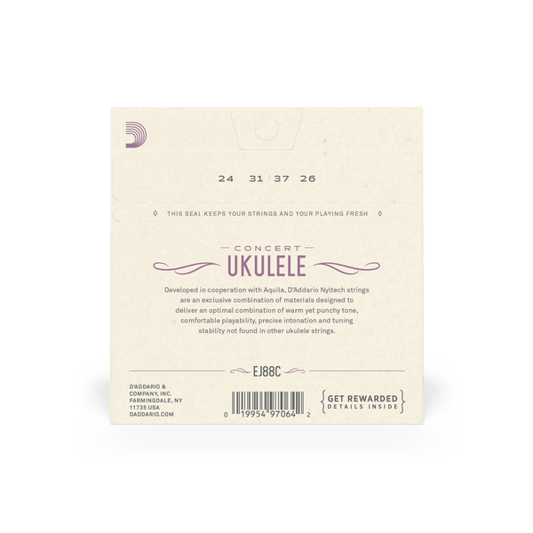 D'Addario Concert Ukulele NYLtech