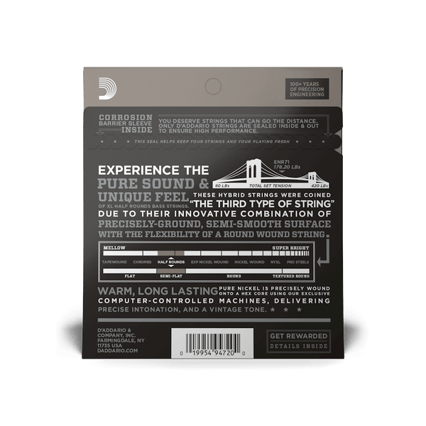 D'Addario 45–100 Regular Light Long Scale Bass