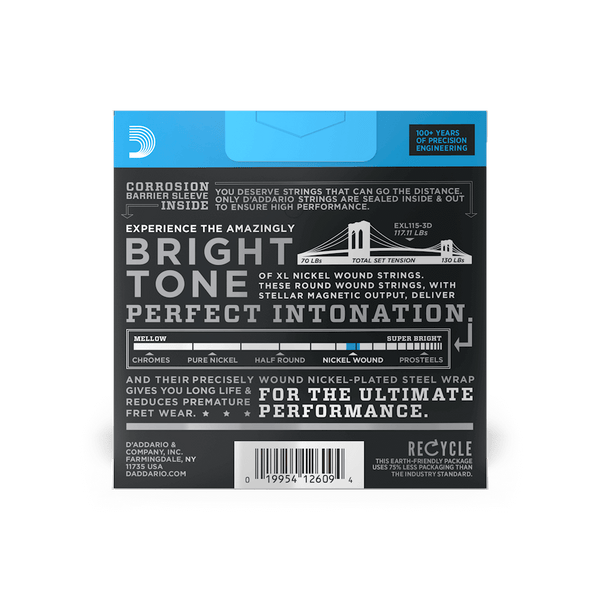 D'Addario 11–49 Medium Electric 3 pack