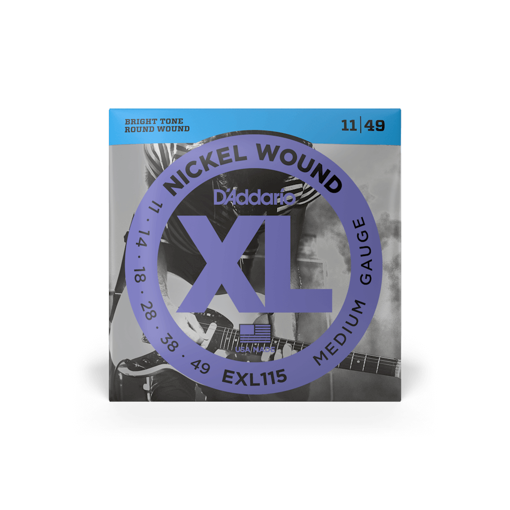 D'Addario 11–49 Medium Electric Guitar Strings EXL115