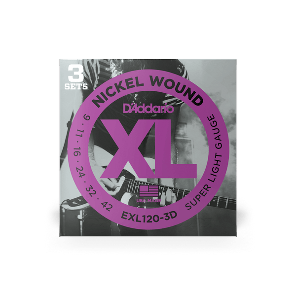 D'Addario 09–42 Super Light Electric 3 pack