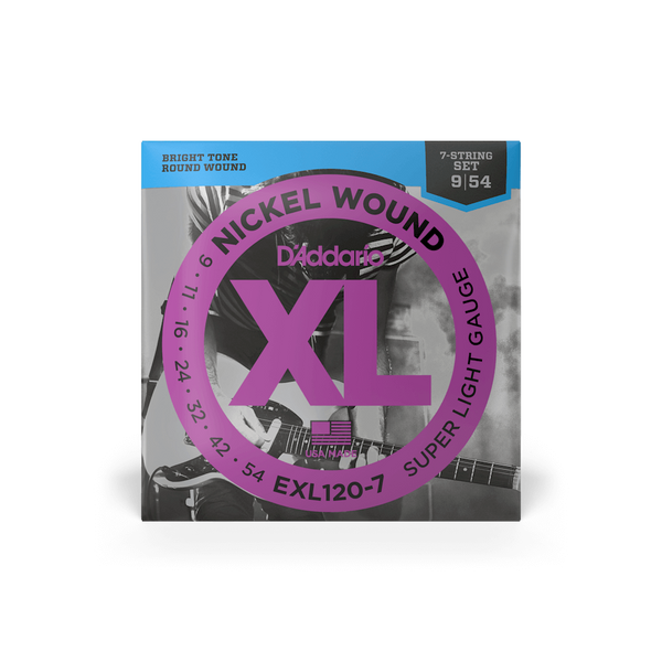 D'Addario 09–54 Super Light 7-String EXL120-7
