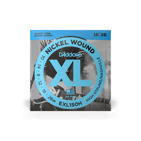 D'Addario 10–26 High Strung/Nashville Electric Guitar Strings EXL150H