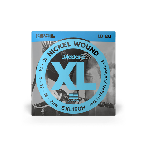 D'Addario 10–26 High Strung/Nashville Electric Guitar Strings EXL150H