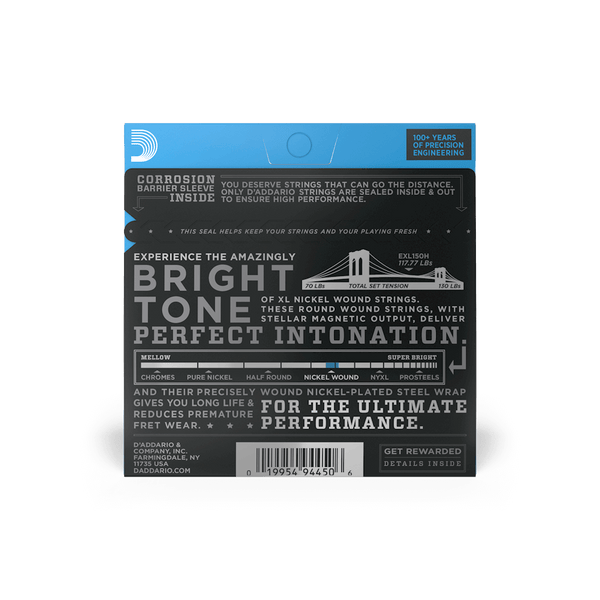 D'Addario 10–26 High Strung/Nashville Electric Guitar Strings EXL150H