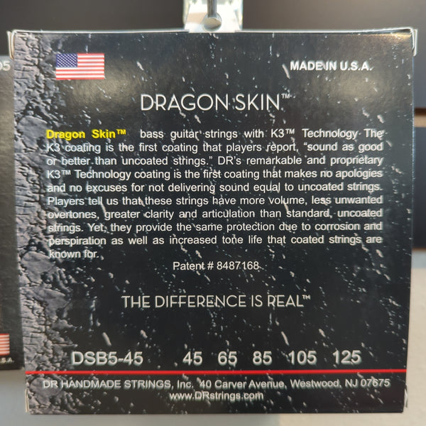 DR Dragon Skin coated bass strings