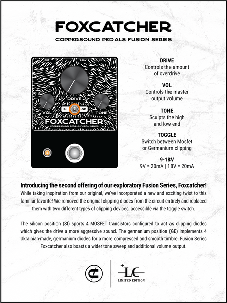 CopperSound Pedals Fusion Series | Foxcatcher