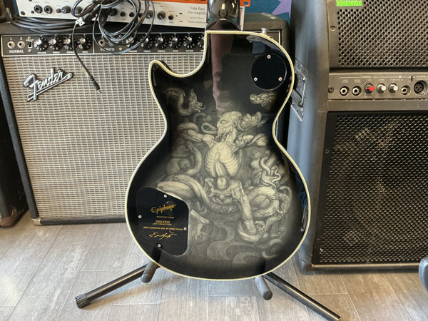 Epiphone Adam Jones Signature Art Series Les Paul Custom 2023 - Julie Heffernan's "Self Portrait as Not Dead Yet" / Silverburst