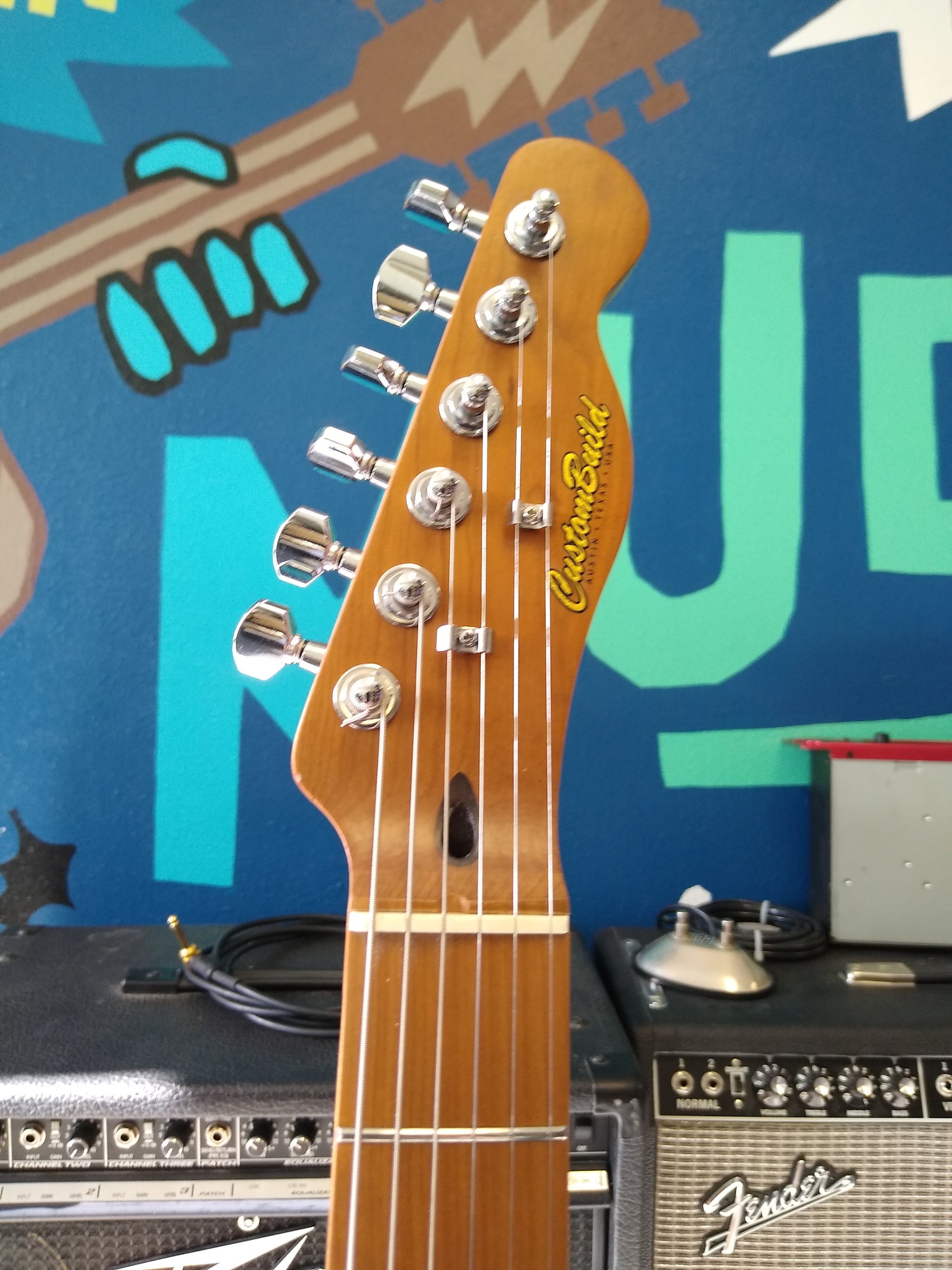 Custom Build Guitars Telecoustic Roasted Maple Neck – Moon Custom Build Guitars Telecoustic Roasted Maple Neck – Moon