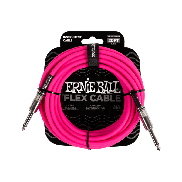 Ernie Ball FLEX INSTRUMENT CABLE STRAIGHT/STRAIGHT 20FT