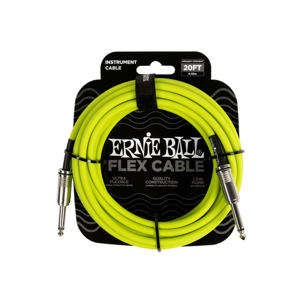Ernie Ball FLEX INSTRUMENT CABLE STRAIGHT/STRAIGHT 20FT