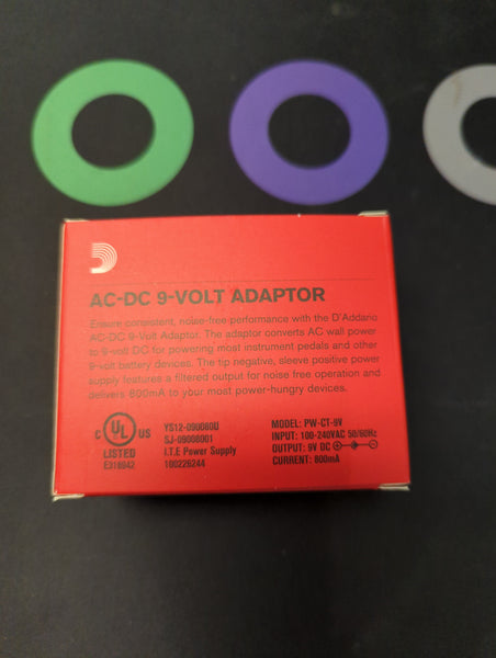 D'Addario 9V AC-DC adapter