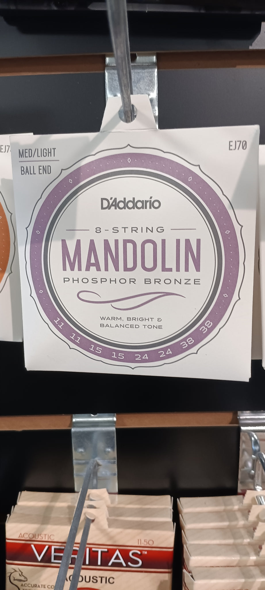 D'Addario 8-String Mandolin Medium light Loop End