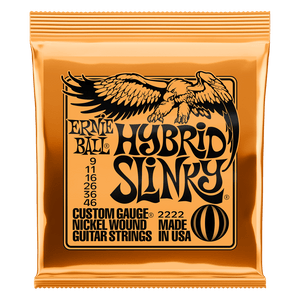 Ernie Ball Hybrid Slinky Nickel Wound Electric Guitar Strings, 9–46 Gauge