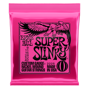 Ernie Ball Super Slinky Nickel Wound Electric Guitar Strings, 9–42 Gauge