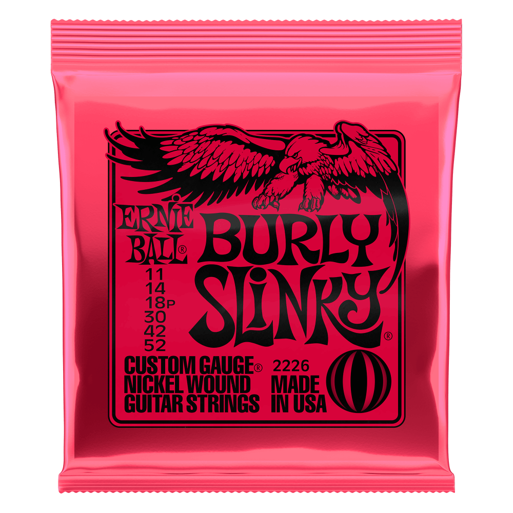 Ernie Ball Burly Slinky Nickel Wound Electric Guitar Strings, 11–52 Gauge