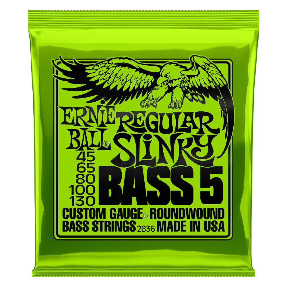 Ernie Ball Regular Slinky 5-String Nickel Wound Electric Bass 45-130 Gauge