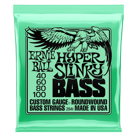 Ernie Ball Hyper Slinky Bass Nickel Wound Electric Bass, 40–100 Gauge