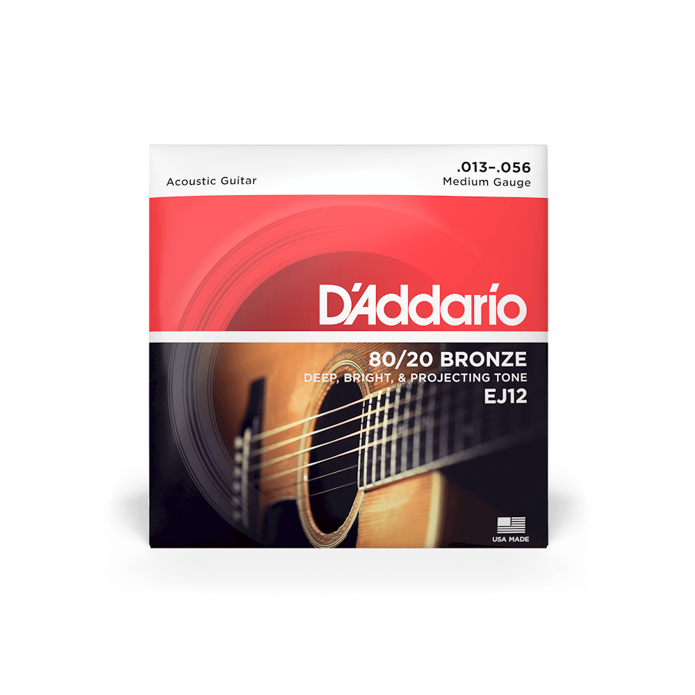 D'Addario 13–56 Medium, 80/20 Bronze Acoustic