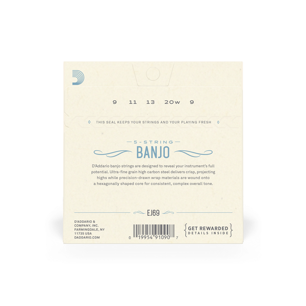 D'Addario 5-String Banjo Light Loop End